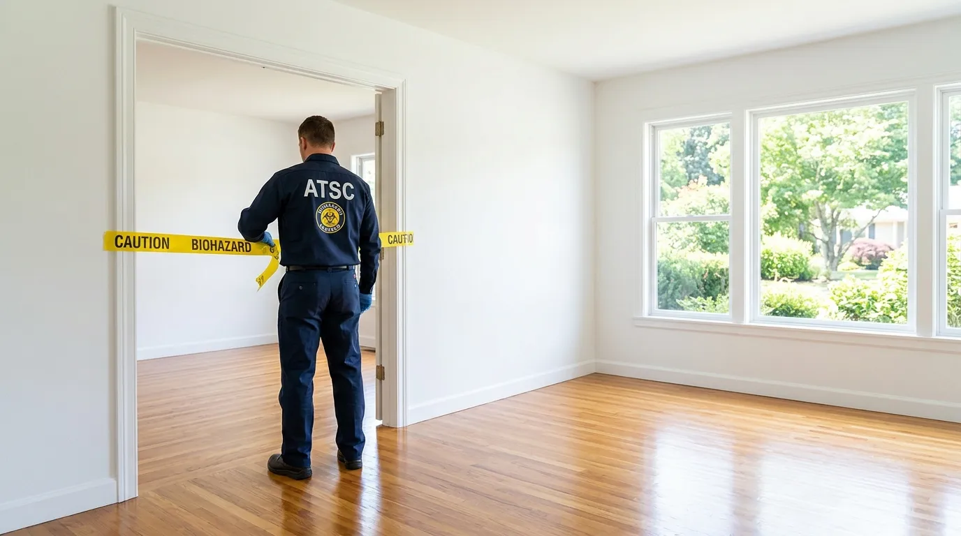 Certified biohazard cleanup crew performing Decomposition Cleanup in Stevensville